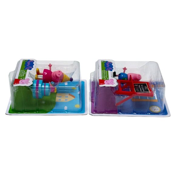 Peppa Pig Action Figures gure Lot 2  School and Birthday Jazwares New - Picture 5 of 5